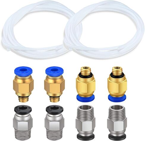 PC4-M6 تركيب هوائي دفع للتوصيل + PC4-M10 مستقيم سريع التركيب للطابعة ثلاثية الأبعاد Bowden Extruder (عبوة من 20 قطعة) in Saudi Arabia