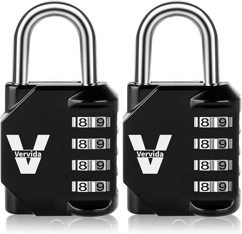 Vervida® Combination Padlock for Locker 4-Digit Combo Lock Outdoor Waterproof Padlock for Gym Locker Locks Luggage Lock Optional Letters-A in Saudi Arabia