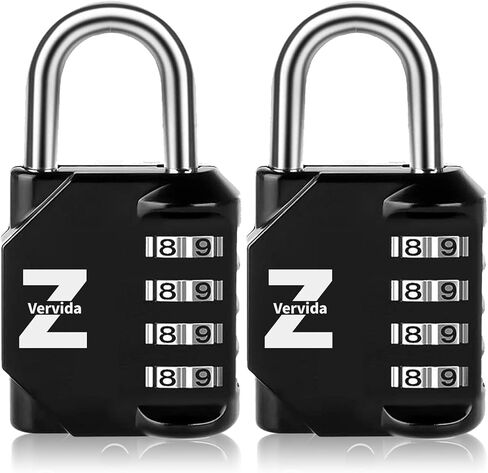 Vervida® Combination Padlock for Locker 4-Digit Combo Lock Outdoor Waterproof Padlock for Gym Locker Locks Luggage Lock Optional Letters-A in Saudi Arabia