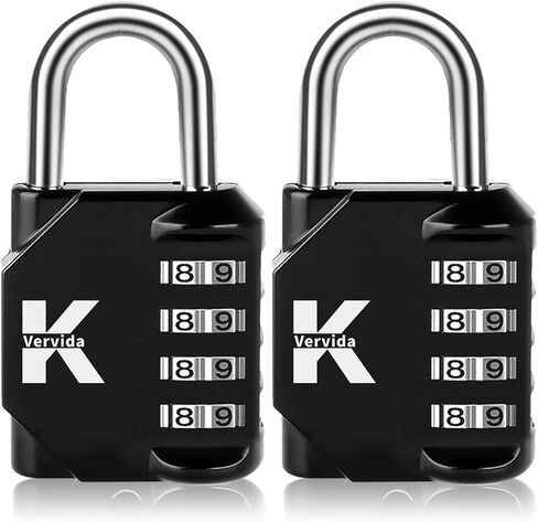 Vervida® Combination Padlock for Locker 4-Digit Combo Lock Outdoor Waterproof Padlock for Gym Locker Locks Luggage Lock Optional Letters-A in Saudi Arabia