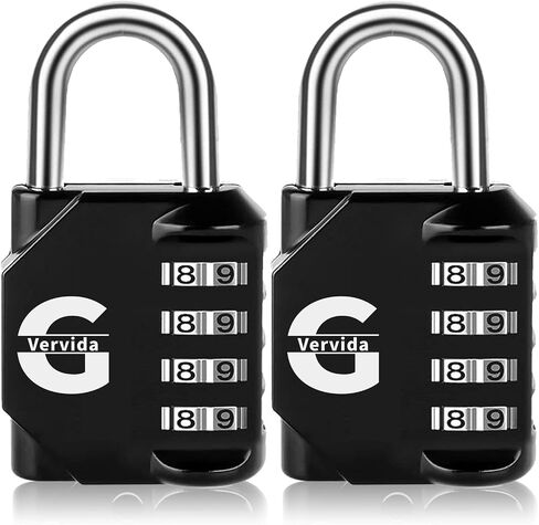 Vervida® Combination Padlock for Locker 4-Digit Combo Lock Outdoor Waterproof Padlock for Gym Locker Locks Luggage Lock Optional Letters-A in Saudi Arabia