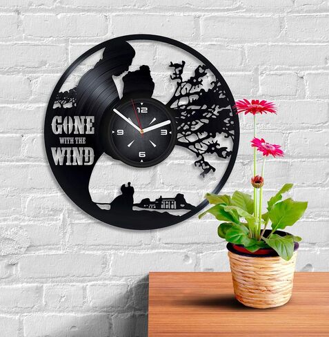 Lost with The Wind Book Vinyl Record Wall Clock. Decor for Bedroom, Living Room, Kids Room. Gift for Boys or Girls. Christmas, Birthday, Holiday, Housewarming Present. in Saudi Arabia