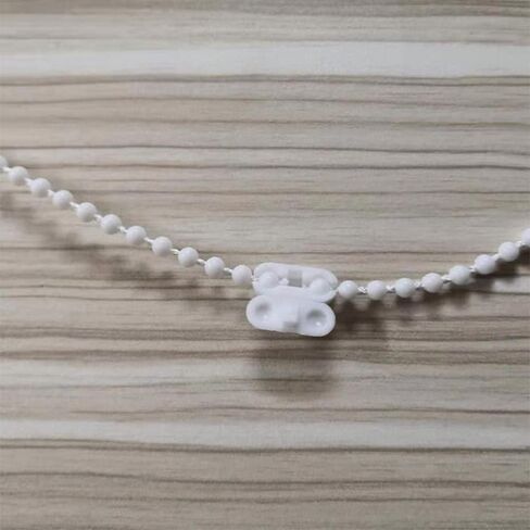 2 قطعة سلك أعمى من البلاستيك الأبيض سلسلة أعمى من البلاستيك أعمى وظل روماني أعمى حبل سلسلة مطرز لأجزاء استبدال أعمى أسطواني (أبيض) in Kuwait