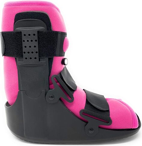superiorbraces (Size Medium) Low Top, Low Profile Air Pump CAM Medical Orthopedic Walker Boot for Ankle and Foot Injuries with Pink Liner, Female Size 8 1/2 - 11 1/2, Men's Size 7 1/2 - 1, in Saudi Arabia