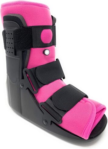superiorbraces (Size Medium) Low Top, Low Profile Air Pump CAM Medical Orthopedic Walker Boot for Ankle and Foot Injuries with Pink Liner, Female Size 8 1/2 - 11 1/2, Men's Size 7 1/2 - 1, in Saudi Arabia