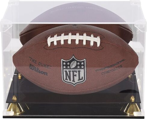 DisplayGifts UV Protection Football Display Case Holder Stand with Mirrored Backing in Saudi Arabia