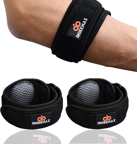INDEEMAX Tennis Elbow Brace for Men & Women Golfers Tennis Elbow Strap Pain Relief Tendonitis Elbow Brace Adjustable Forearm Band with Compression Pad in Saudi Arabia