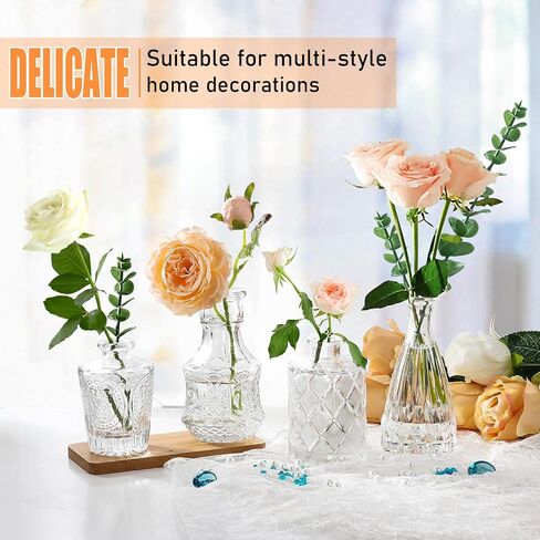 Bud Vases Set of 22, Vases for Centerpieces, Small Vase for Flowers, Bud Glass Vases in Bulk for Rustic Wedding Decorations, Home Centerpiece Table Decorations, Bridal Shower, Powder Rooms. in Saudi Arabia