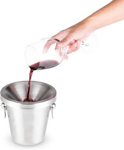 True Wine Tasting Dump Bucket Spittoon (64oz) for Wine, Whiskey, Cocktails, Tobacco, Alcohol Spit Cup | 2-Piece Design with Removable Lid in Saudi Arabia