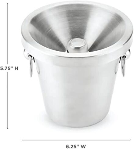True Wine Tasting Dump Bucket Spittoon (64oz) for Wine, Whiskey, Cocktails, Tobacco, Alcohol Spit Cup | 2-Piece Design with Removable Lid in Saudi Arabia