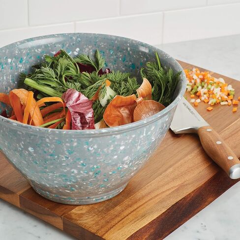 Rachael Ray Accessories Kitchen Pantryware Multi Purpose/Salad Serveware/Melamine Garbage Bowl, 4 Liters, Sea Salt Gray in Saudi Arabia