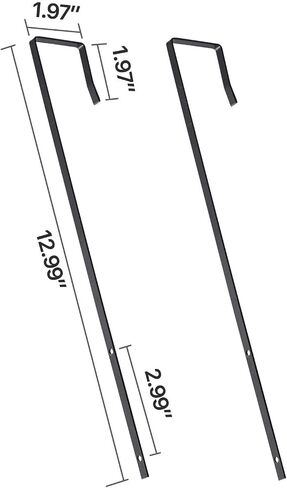 NeuType Door Mirror Full Length Mirror Door Hanging Mirror Over Door Mirror, Black, 55"x16" in Saudi Arabia