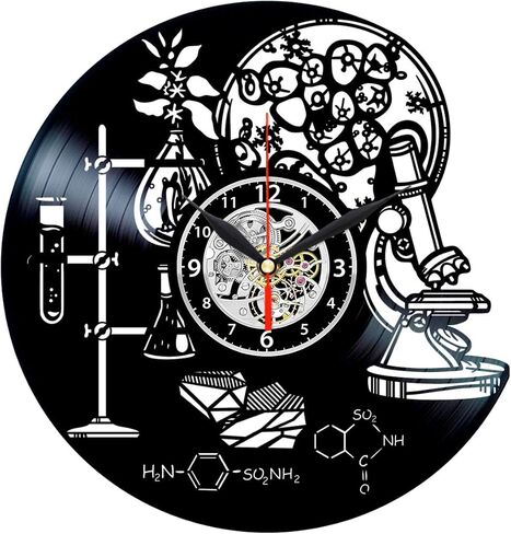 Science Clock Vinyl Record - Chemistry Decor - Chemical Wall Art - Biology Gifts in Saudi Arabia