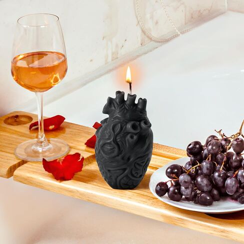 Zainpe Anatomical Heart Shaped Candle Gift Pine Fragrance Natural Soy Wax Handmade Aromatherapy Candle Home Aesthetic Decor Desk Decoration for House Bedroom Party Supplies Rose Pink 2.4 x 4.1 in in Saudi Arabia