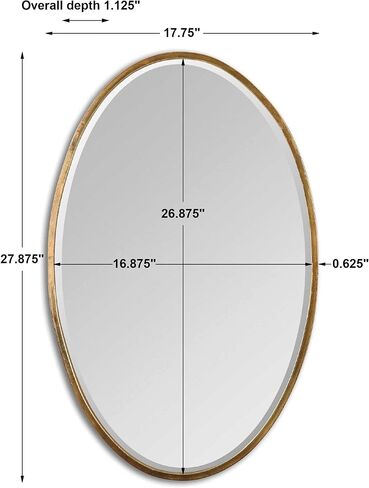 Uttermost Herleva Oval Mirror | Antique Gold Oval Mirror in Saudi Arabia