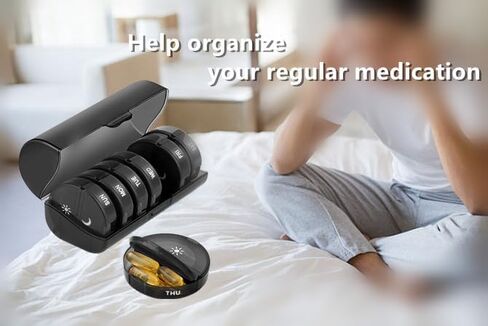 Pill Box Weekly Daily Pill Organizer AM PM 7 Day with Moisture-Proof Design (Multicolor) in Saudi Arabia