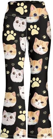 Yewattles Girl Bootcut Yoga Leggings Tummy Control High Waisted Leggings Flare Yoga Pants Soft Sweatpants 5-14 Years in Kuwait