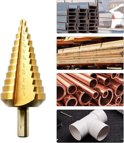 مجموعة لقم ثقب HSS مكونة من 6 قطع مع ثقب مركزي تلقائي، مجموعة لقم ثقب فولاذية عالية السرعة مطلية بالتيتانيوم مع علبة من الألومنيوم، مجموعة لقم متعددة الفتحات للبلاستيك والخشب والمعادن in Kuwait