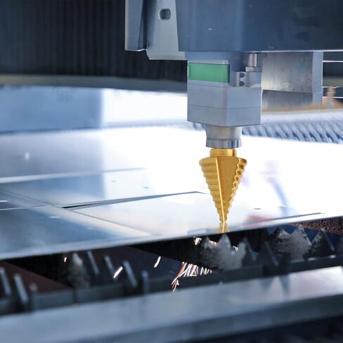 مجموعة لقم ثقب HSS مكونة من 6 قطع مع ثقب مركزي تلقائي، مجموعة لقم ثقب فولاذية عالية السرعة مطلية بالتيتانيوم مع علبة من الألومنيوم، مجموعة لقم متعددة الفتحات للبلاستيك والخشب والمعادن in Kuwait