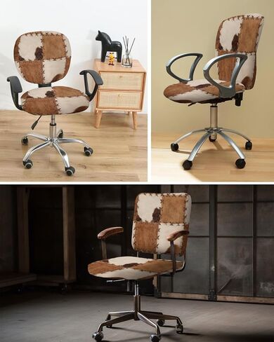 Red Christmas Office Chair Covers 2 Piece, Xmas Stretch Computer Chair Cover Universal Rotating Desk Chair Covers Washable Winter Snowman Chair Seat Cover Back Slipcover Protector Seasonal Snowflake in Saudi Arabia