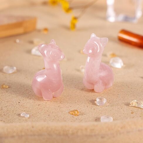mookaitedecor Crystal Alpaca Statue Polished Pocket Stone Hand-Carved Animal Crystal Sculpture for Home Room Office Desk Decor, Amethyst in Saudi Arabia