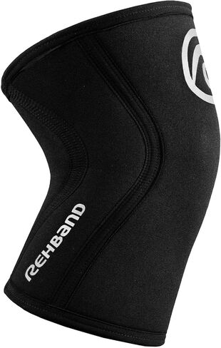 Rehband أكمام الركبة 5 مم للتدريب الوظيفي، والتدريب المتقاطع ورفع الأثقال، ودعم الركبة لرفع الأثقال مصنوع من النيوبرين، للجنسين، اللون: كربون/أسود - زوج واحد، الحجم: متوسط in Saudi Arabia
