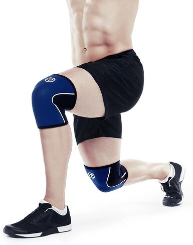 Rehband أكمام الركبة 5 مم للتدريب الوظيفي، والتدريب المتقاطع ورفع الأثقال، ودعم الركبة لرفع الأثقال مصنوع من النيوبرين، للجنسين، اللون: كربون/أسود - زوج واحد، الحجم: متوسط in Saudi Arabia