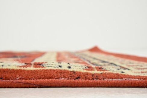 Unique Loom Taftan Collection Border Geometric Tribal Inspired Design Area Rug, 2 ft 2 in x 3 ft, Brown/Tan in Saudi Arabia