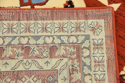Unique Loom Taftan Collection Border Geometric Tribal Inspired Design Area Rug, 2 ft 2 in x 3 ft, Brown/Tan in Saudi Arabia
