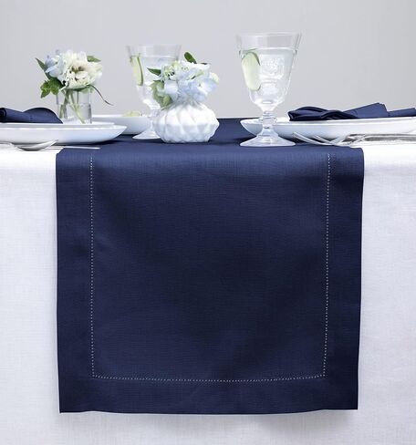 Solino Home Light Natural Linen Table Runner 120 Inches Long – 100% Pure Linen Classic Hemstitch Table Runner 16 x 120 Inch – Machine Washable Dining Table Runner for Summer in Saudi Arabia