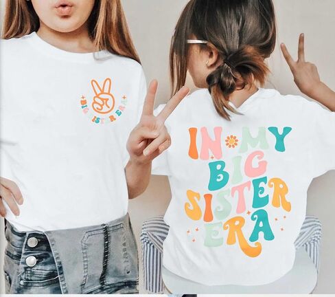 Big Sister Shirt Toddler in My Big Sister Era Tees Shirt Concert Letter Print T Shirt Retro Girls Short Sleeve Tops in Saudi Arabia