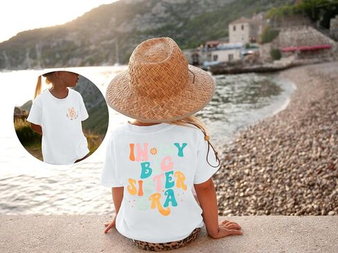 Big Sister Shirt Toddler in My Big Sister Era Tees Shirt Concert Letter Print T Shirt Retro Girls Short Sleeve Tops in Saudi Arabia