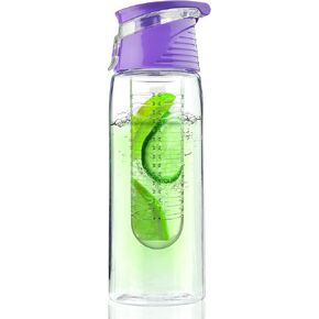 Asobu Flavor It Infuser Water Bottle Pure Fruit Flavour 2 Go, Blue,20 oz