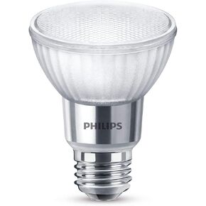 Philips 471243 LED Classic Glass Dimmable PAR20 40-Degree Spot Light Bulb with Warm Glow Effect 500-Lumen, 2200-2700-Kelvin, 7 (50-Watt Equivalent), E26 Base, Soft White, 2 Pack