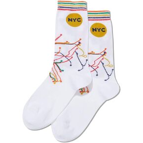 Hot Sox Women's Fun USA Travel & Cities Crew Socks-1 Pair Pack-Cool & Artistic Gifts