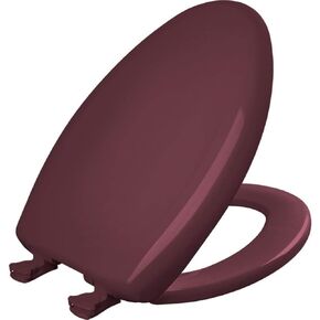Bemis 1200SLOWT 373 Toilet Seat will Slow Close, Never Loosen and Easily Remove, ELONGATED, Plastic, Loganberry