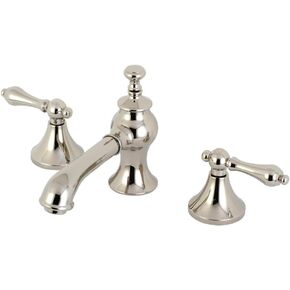 Kingston Brass KC7066AL Vintage Widespread Bathroom Faucet, Polished Nickel