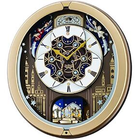 Seiko Melodies in Motion Wall Clock, Skyline and Starry Night
