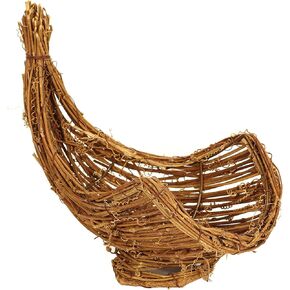 Natural Look Tawny Brown Cornucopia 12 x 11.5 Wood and Twig Decorative Figurine