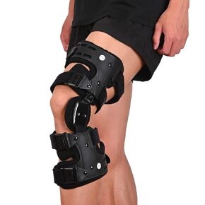 OA Unloader Knee Brace, Osteoarthritis of the bone on bone Knee Support, Rheumatoid Arthritis, Knee Joint Pain and Degeneration (Black, Right)