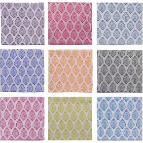 DIYANAIMPEX 10 Pc Cotton Cloth Napkins Hand Block Print Hand Made Size 16x16 Inch Printed Home Decor Indian Eco Friendly Mix Lot Dinner Napkins (Blue)