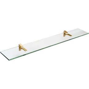 Spancraft Glass Cardinal Glass Shelf, Brushed Bronze, 12 x 30