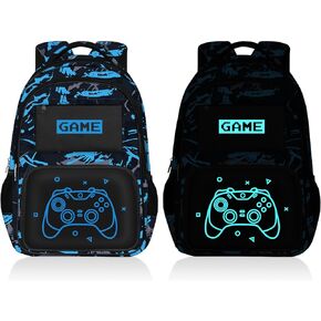 School Backpack for Boys - Game Boys Backpack for Kids Children Teens Elementary Middle School - 17″ Gamer Bookbag Travel Back Pack for Age 6-18 in Kuwait