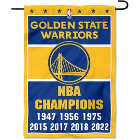 Golden State Warriors 7 Time NBA Champions Double Sided Garden Flag Banner