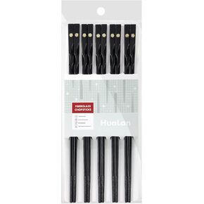 Colorful Fiberglass Chopsticks, Dishwasher Safe Chopstick, Reusable Non-slip Chop Sticks, 9 1/2 Inches, 5 Pairs