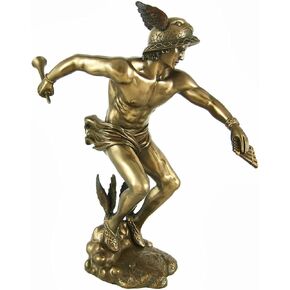 Pacific Giftware Greek God Hermes Bronzed Finish Statue Mercury Luck
