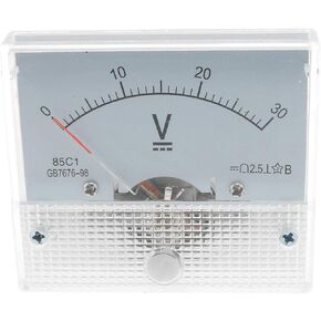 E-outstanding 85C1-50V Voltmeter Class 1.5 DC 0-30V Rectangle Analog Volt Voltage Panel Meter Gauge