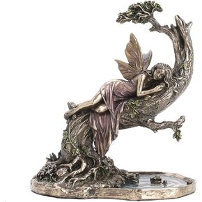 Veronese Design 6 1/2" Siesta Fairy Cold Cast Resin Antique Bronze Finish Statue