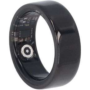 Smart Ring, Smart Health Ring Health Tracker, Sleep Monitoring Step Counting IP68 Waterproof Smart Ring Fitness Tracker with APP for Men and Women Black