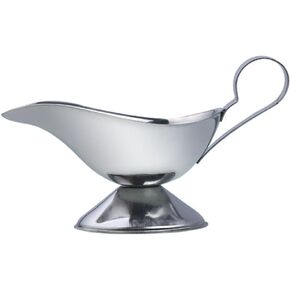 Teensery Stainless Steel Gravy Sauce Boat Pourer Dish with Handle Seasoning Dishes Condiment Dip Bowls for Home Restaurant, 5 oz